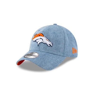 Blue Denver Broncos Hat - New Era NFL Washed Out 9TWENTY Adjustable Caps USA2049718